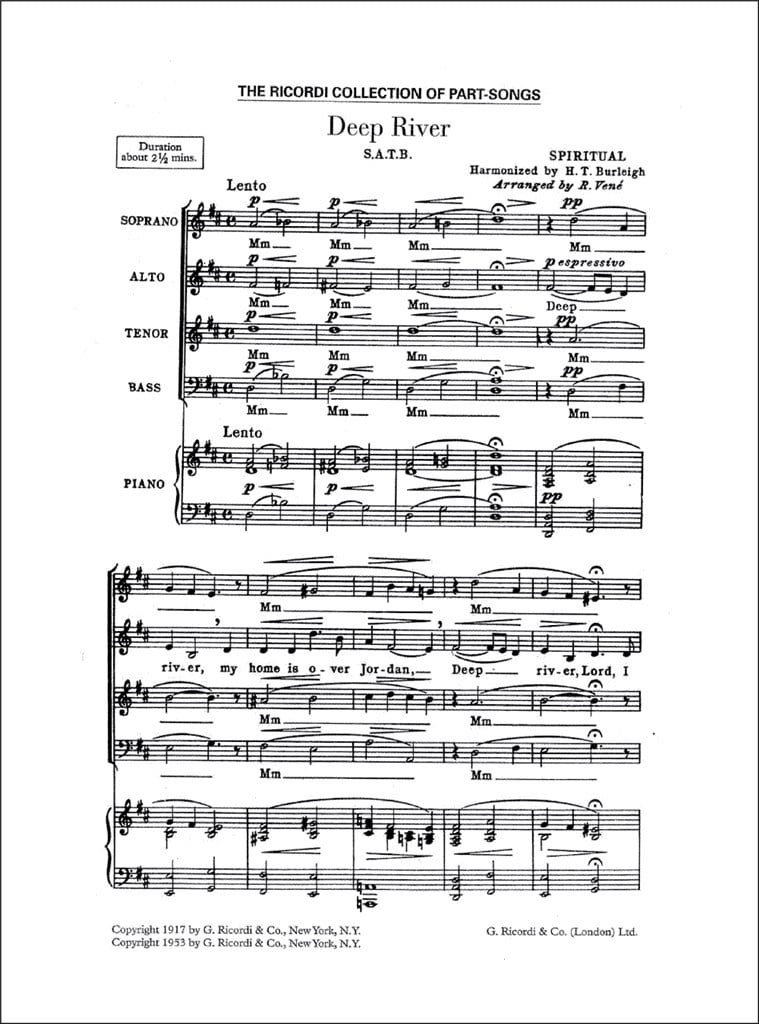Deep River Satb